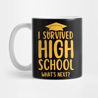 I Survived High School Graduation Funny Class of 2024 Graduate Student Gift Mug